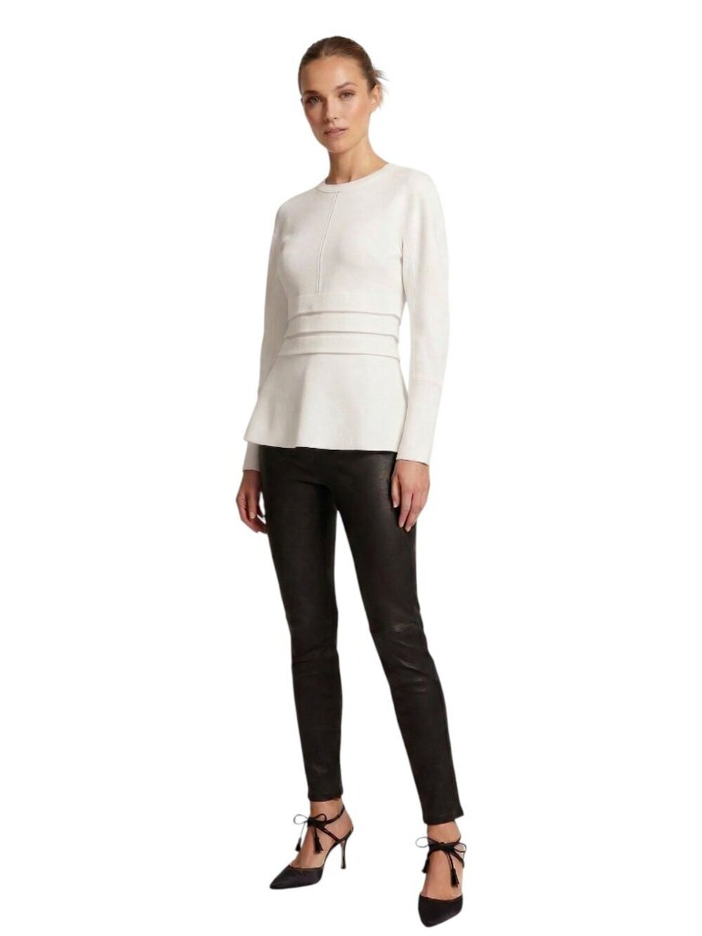 IRO Paris Aroya 100% Lamb Leather Leggings Black 32 / 0 / 24 | NWT MSRP $995 - Picture 2 of 11